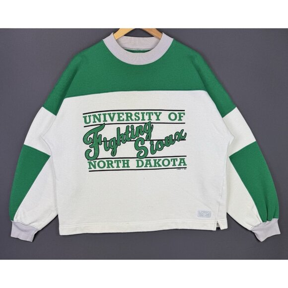 Vintage 90's Logo 7 University Of North Dakota Fighting Sioux NCAA Sweatshirt - Picture 1 of 16